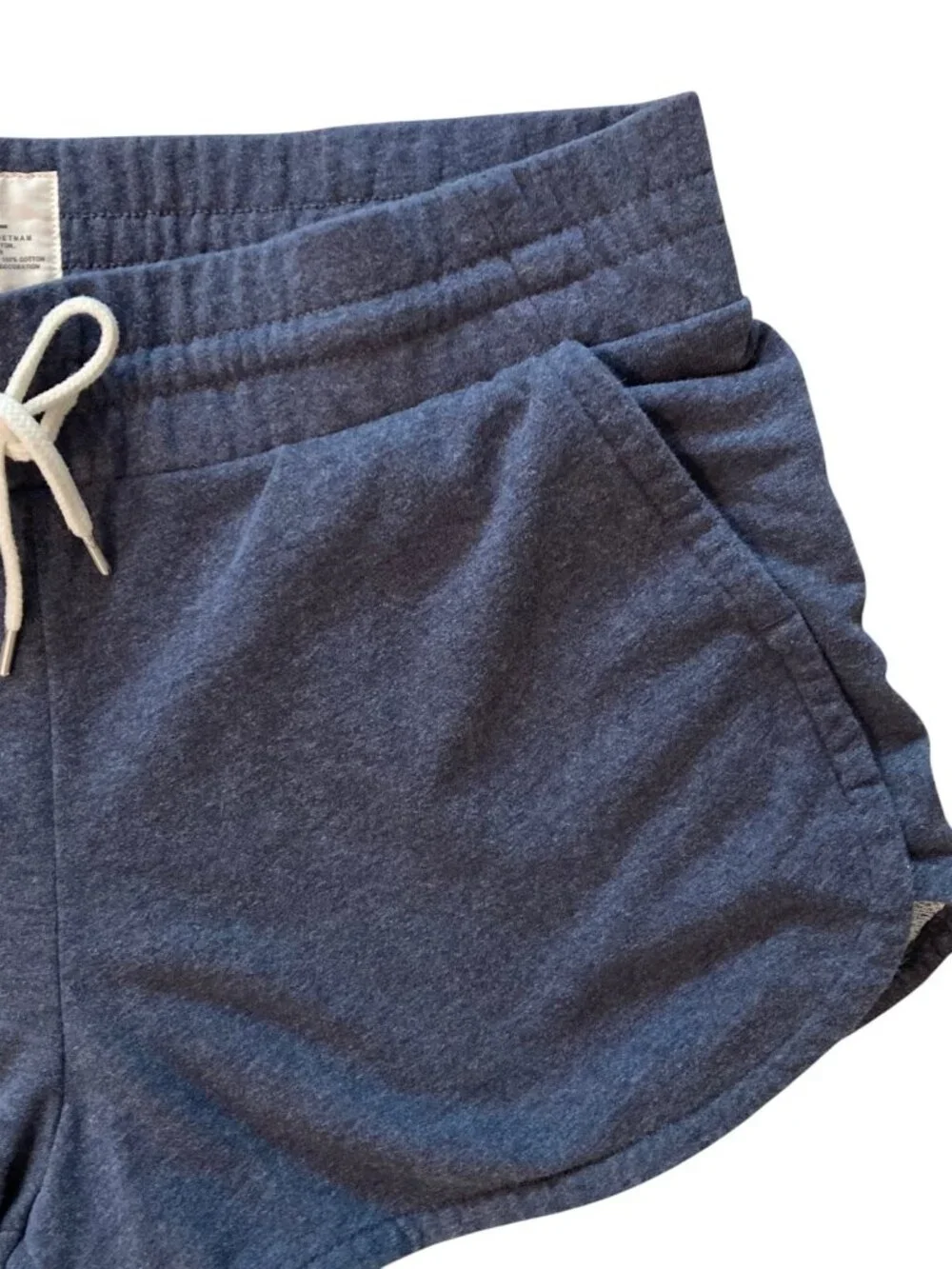 Women's CHAMPION Dolphin Hem Terry Cloth Shorts NAVY BLUE Size XL - Picture 3 of 3
